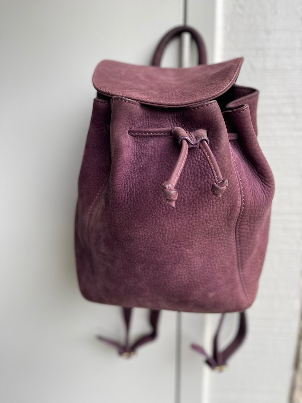 Vintage Coach Nubuck Leather Backpack Purple